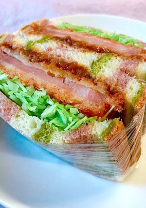 レトルトカレーで♪カレーハムカツ サンド-レシピのメイン写真