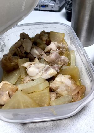 レンジで簡単作り置き鶏モモのバタポン煮-レシピのメイン写真