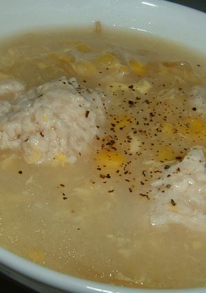 鶏団子のコーンクリームスープ-レシピのメイン写真