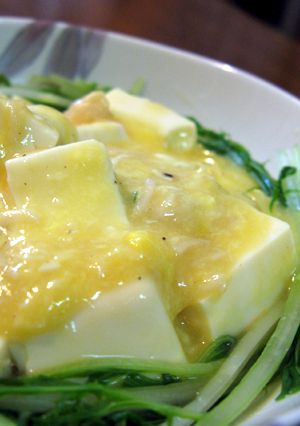 帆立と半熟卵のあんかけ豆腐-レシピのメイン写真