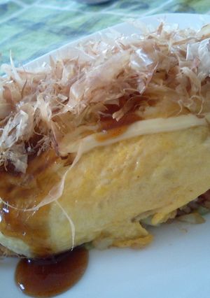 焼きそば味☆お好み焼き風オムライス-レシピのメイン写真