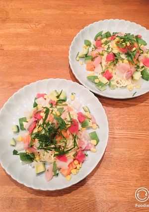 冷製海鮮パスタ-レシピのメイン写真