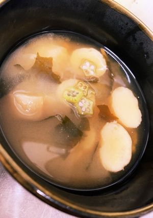 オクラの味噌汁だよ♡-レシピのメイン写真