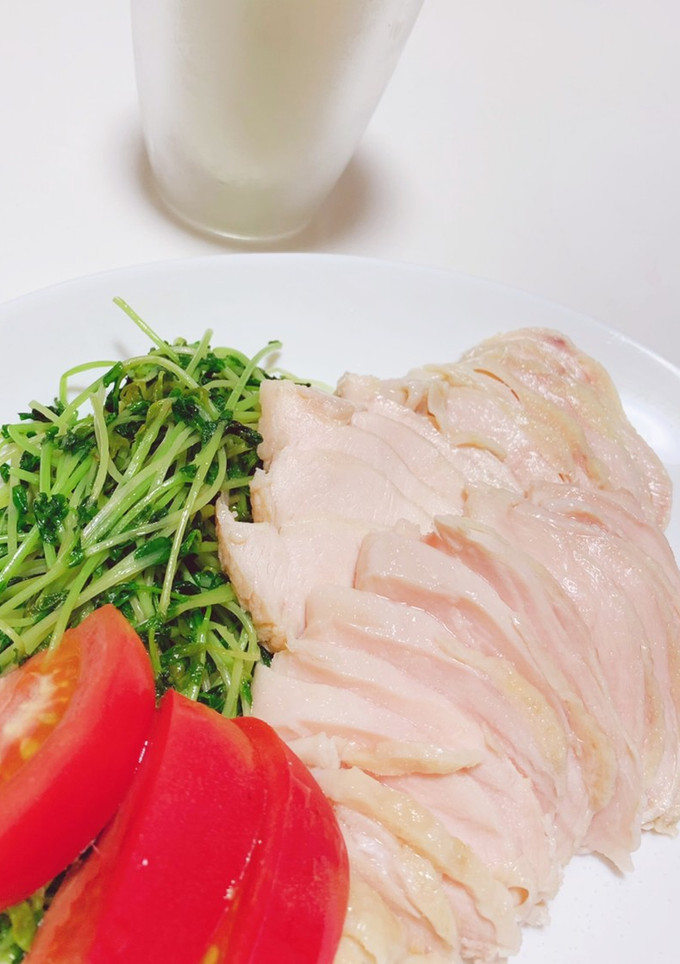 鶏むねハムと豆苗の塩炒め-レシピのメイン写真