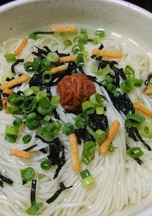 夏にさっぱり！そうめん茶漬け-レシピのメイン写真