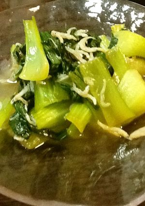青梗菜とちりめんじゃこの炒め物-レシピのメイン写真