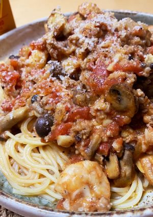 《絶望パスタを意識》トマトパスタ-レシピのメイン写真