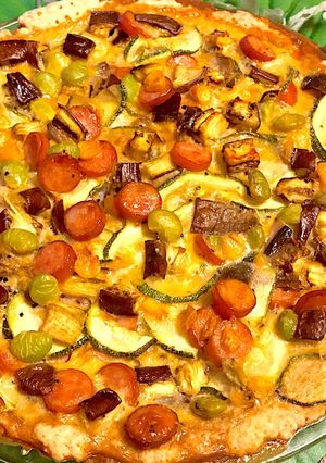 夏野菜のキッシュ ナス、ズッキーニ 枝豆-レシピのメイン写真