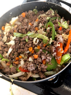 目分量でOK!牛ひき肉の野菜消費炒め-レシピのメイン写真