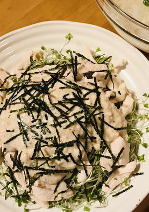 鶏むね肉の棒々鶏風●ごまダレ豆腐ソース-レシピのメイン写真