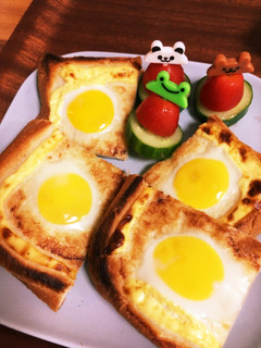 子供も食べやすい♪目玉焼きトースト-レシピのメイン写真