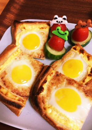 子供も食べやすい♪目玉焼きトースト-レシピのメイン写真