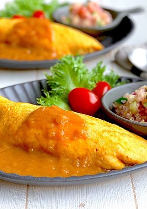 キヌアと脂肪燃焼スープのオムライス-レシピのメイン写真