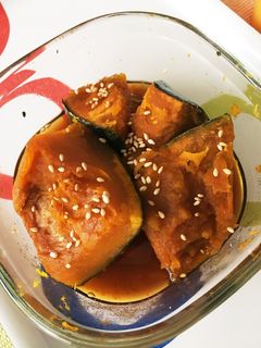 レンジで7分冷凍かぼちゃの煮物-レシピのメイン写真