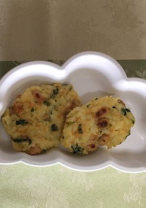 卵かけご飯でおやき！取り分け離乳食-レシピのメイン写真