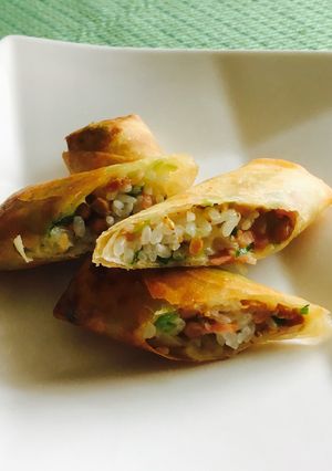 熱々納豆ごはん春巻き-レシピのメイン写真