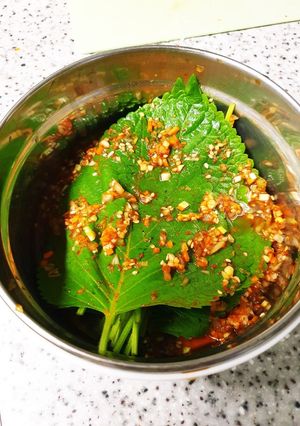 えごまの葉 醤油漬け-レシピのメイン写真
