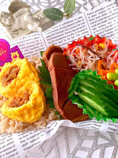 煮豚とミニオムレツ 玄米メタボ弁当-レシピのメイン写真