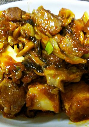 簡単中華・サイコロ牛と揚げ豆腐の麻辣炒め-レシピのメイン写真