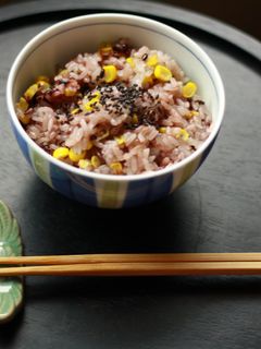 黒米とトウモロコシのおこわ(炊飯器)-レシピのメイン写真