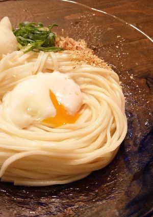 トッピング用温泉卵で冷やし釜玉うどん-レシピのメイン写真
