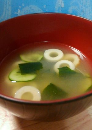 夏バテに出汁いらずの冷たいお味噌汁-レシピのメイン写真