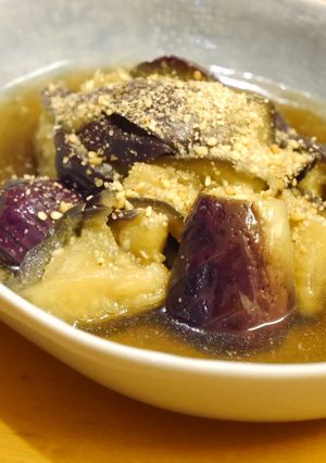 時短レンジ5分！生姜香るナスの煮浸し-レシピのメイン写真