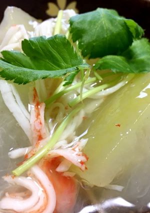冷やして美味しい冬瓜煮物カニかまあんかけ-レシピのメイン写真