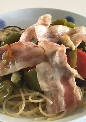 旬を食べよう！夏野菜の土鍋蒸しパスタ-レシピのメイン写真