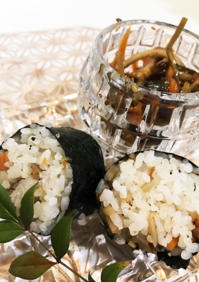 きんぴら牛蒡のお結び。または海苔巻き♡-レシピのメイン写真