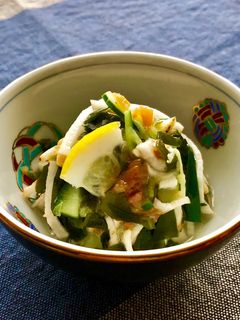 長芋・胡瓜・ワカメの梅酢和え-レシピのメイン写真