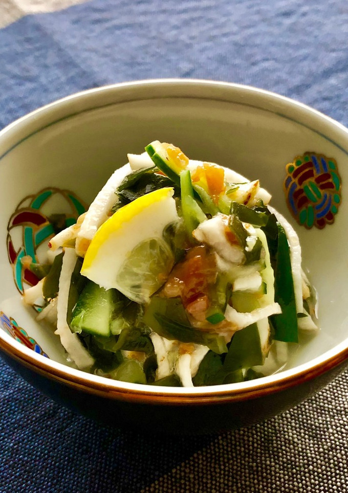 長芋・胡瓜・ワカメの梅酢和え-レシピのメイン写真