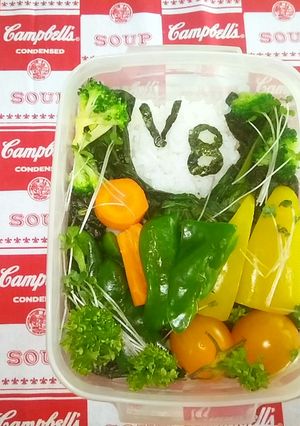 8種類の野菜♪キャンベルV8健康キャラ弁-レシピのメイン写真