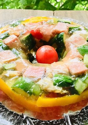 夏のゼリー寄せ-レシピのメイン写真