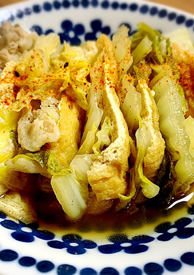 白菜・豚肉・油揚げのミルフィーユ煮-レシピのメイン写真