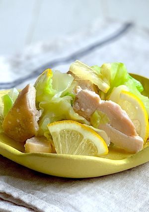 鶏肉の塩麹蒸しレモンキャベツ和え作り置き-レシピのメイン写真