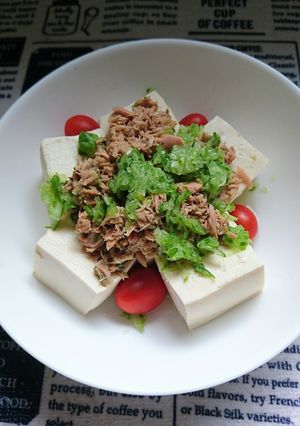 冷え冷え♪ツナとキュウリの冷奴〜-レシピのメイン写真