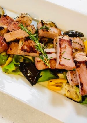夏野菜とロースハムのグリル-レシピのメイン写真