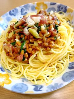 薬味たっぷり納豆冷製パスタ-レシピのメイン写真