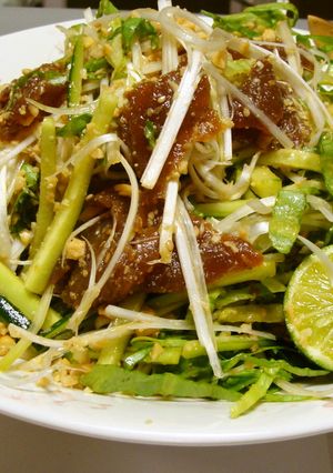 花の鯛茶漬けでサラダ(よか魚ドットコム)-レシピのメイン写真