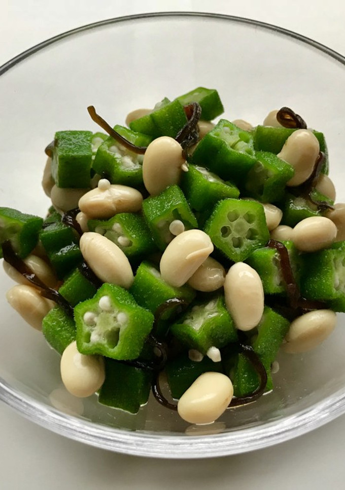 簡単！大豆スプラウトとオクラの塩昆布和え-レシピのメイン写真