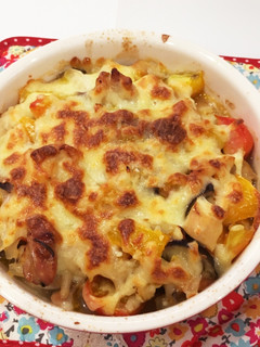夏野菜のチキンチーズ焼き-レシピのメイン写真
