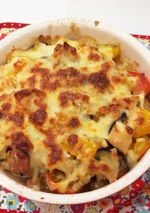 夏野菜のチキンチーズ焼き-レシピのメイン写真