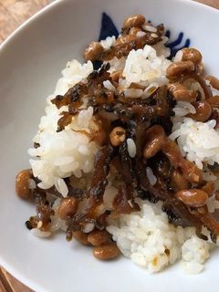 納豆とゴーヤ佃煮のご飯-レシピのメイン写真