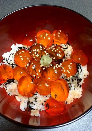 わらび餅でいくら丼-レシピのメイン写真
