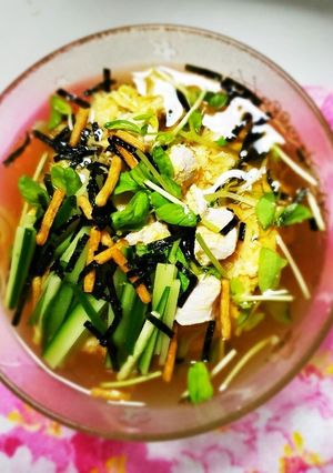 親子麦茶漬け-レシピのメイン写真