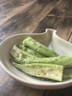 超時短☆生オクラとワサビの亜麻仁油和え-レシピのメイン写真