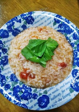 梨湖の簡単!トマトバジルリゾット-レシピのメイン写真