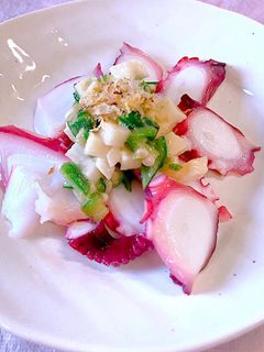 タコの 長芋とオクラ 麺つゆわさびかけ-レシピのメイン写真