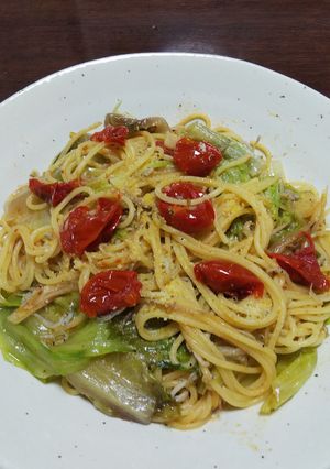 ドライとまとと、しらすのスパゲッティ-レシピのメイン写真